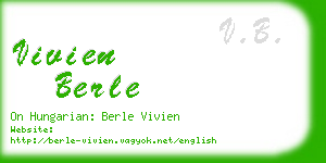 vivien berle business card